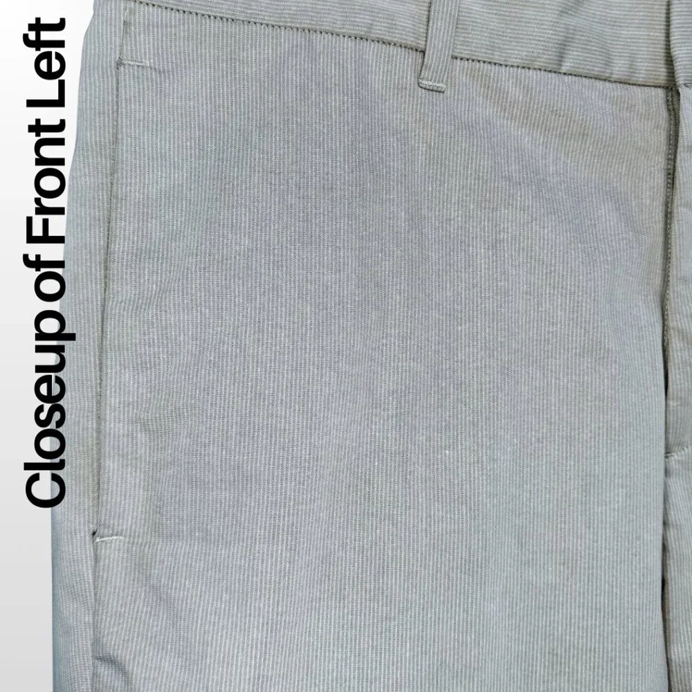 Theory Men's Pinstripe Flat Front Shorts in Beige - 33